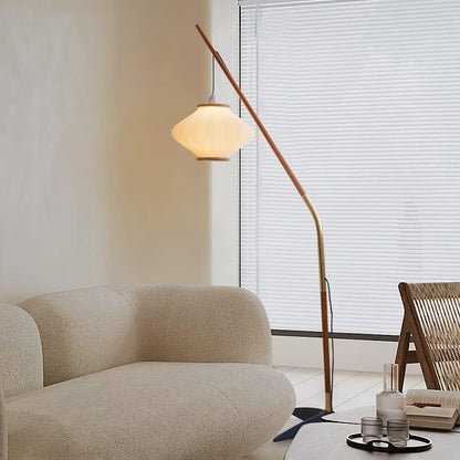 Matsusu Floor Lamp LED Brass Ash Wood Indoor Lighting