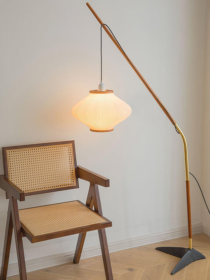 Matsusu Floor Lamp LED Brass Ash Wood Indoor Lighting