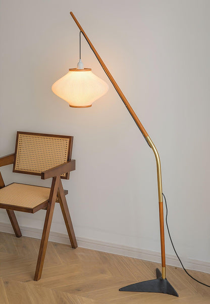 Matsusu Floor Lamp LED Brass Ash Wood Indoor Lighting