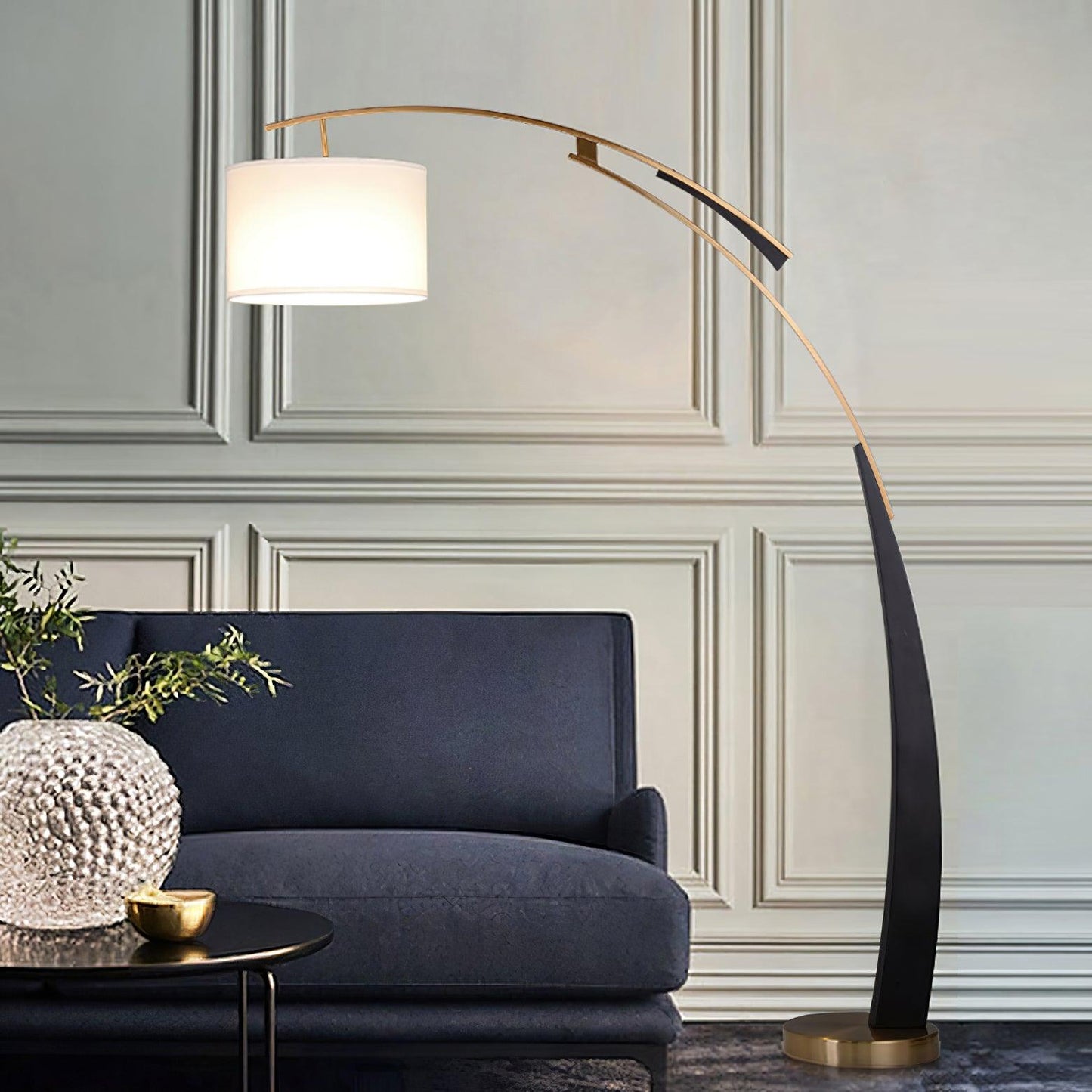 Matterhorn Arc Floor Lamp - LED Indoor Lighting Black Gold