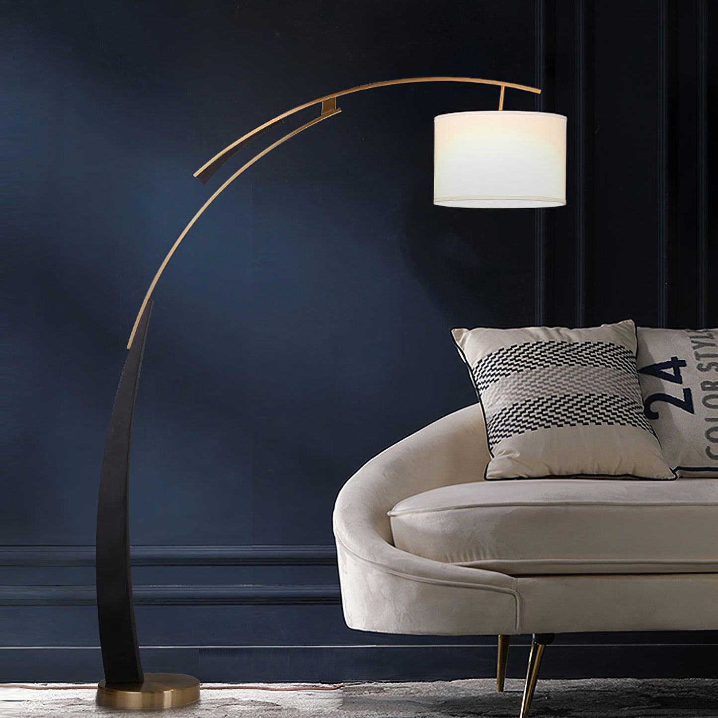 Matterhorn Arc Floor Lamp - LED Indoor Lighting Black Gold