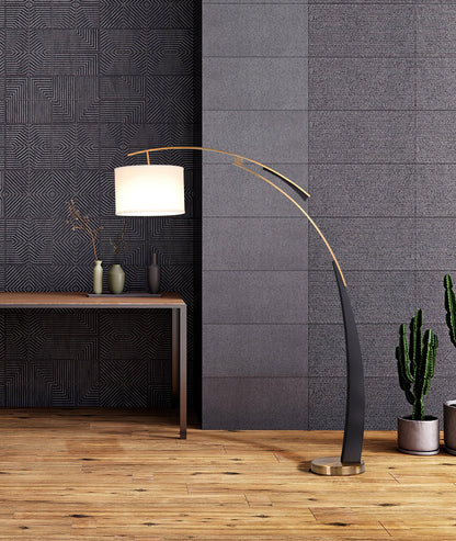 Matterhorn Arc Floor Lamp - LED Indoor Lighting Black Gold