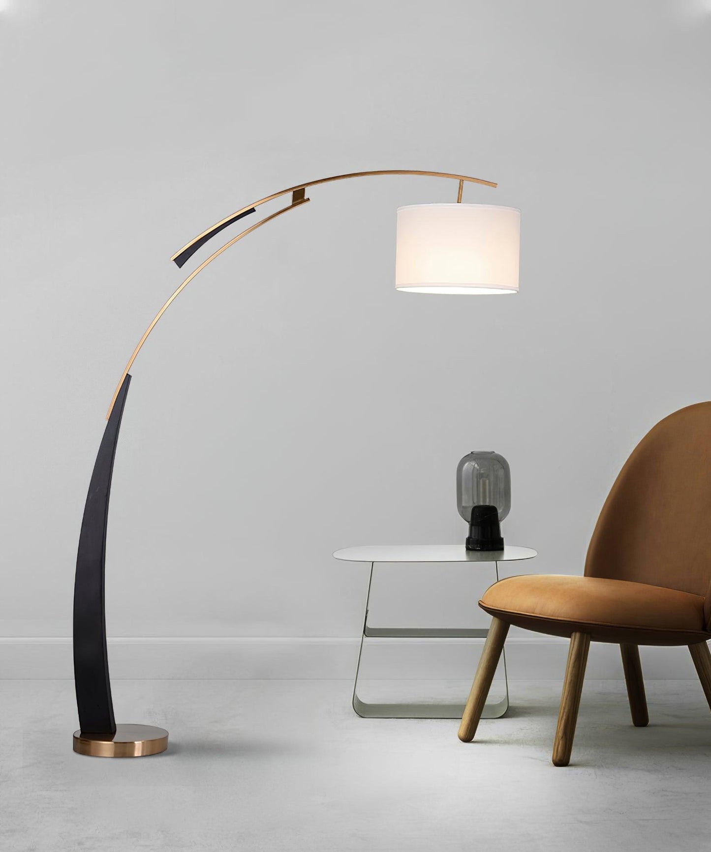 Matterhorn Arc Floor Lamp - LED Indoor Lighting Black Gold
