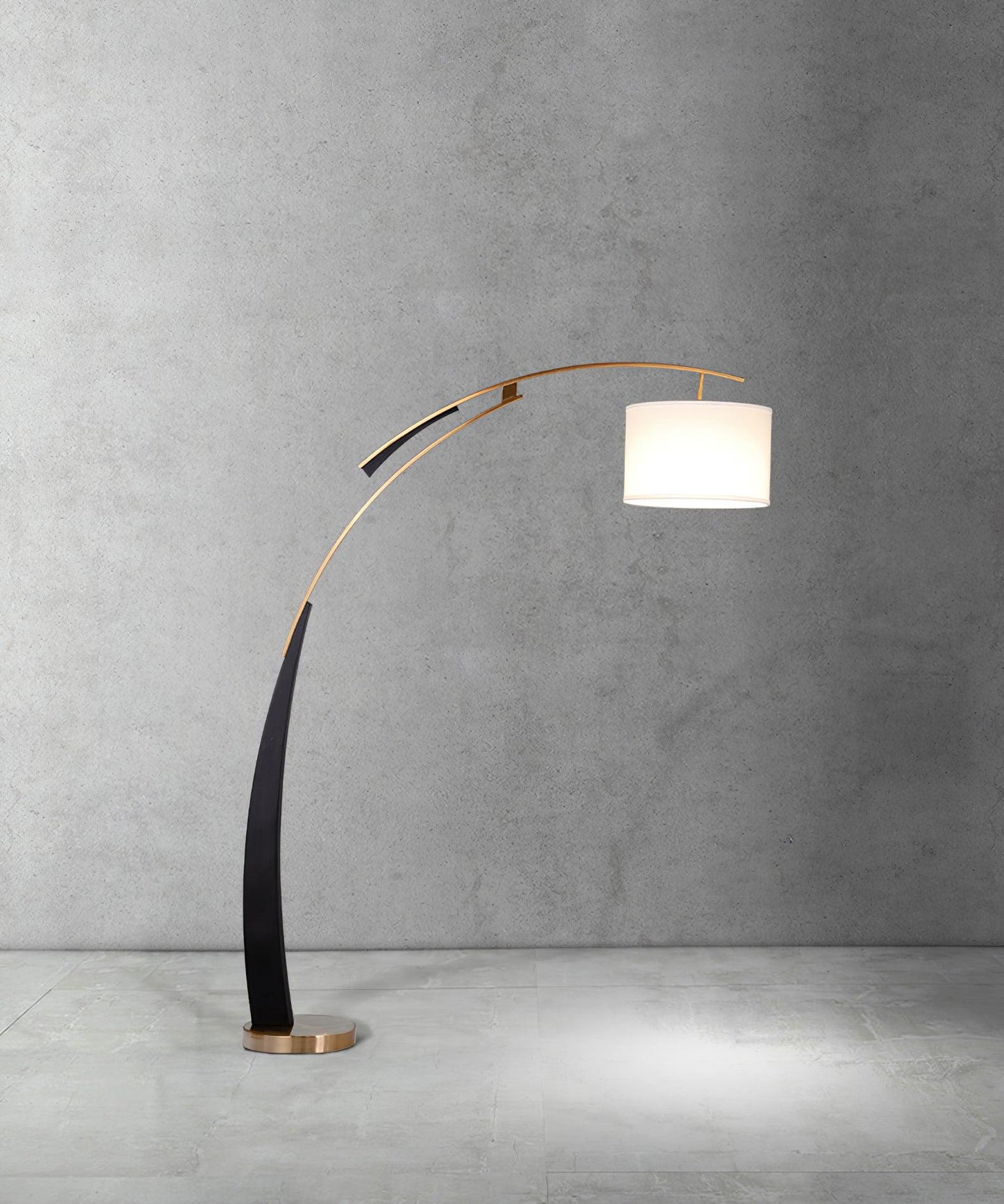 Matterhorn Arc Floor Lamp - LED Indoor Lighting Black Gold