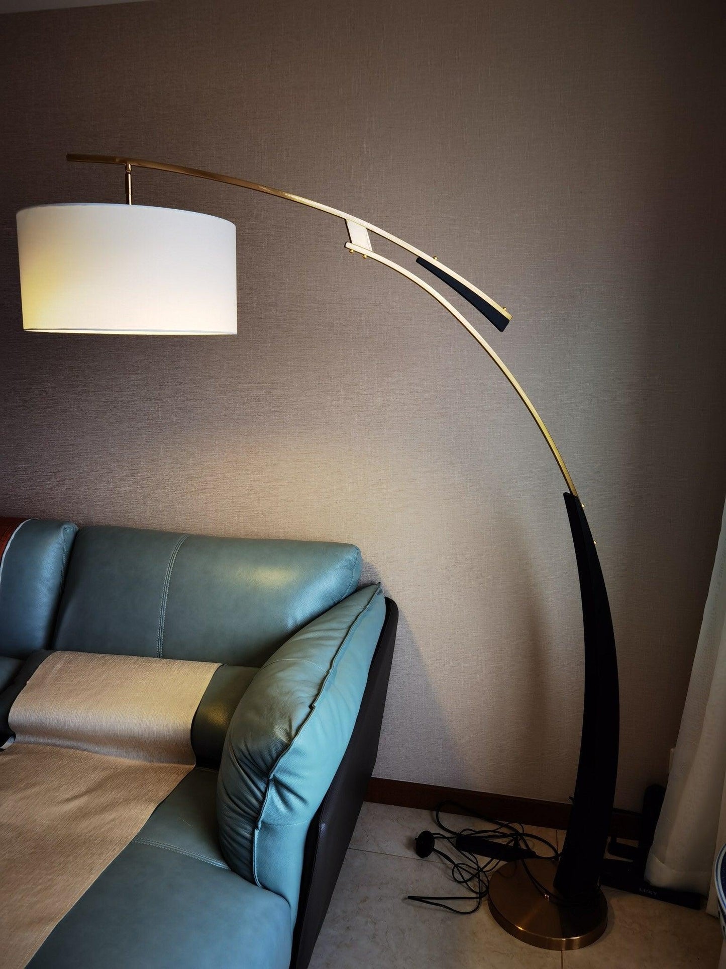 Matterhorn Arc Floor Lamp - LED Indoor Lighting Black Gold