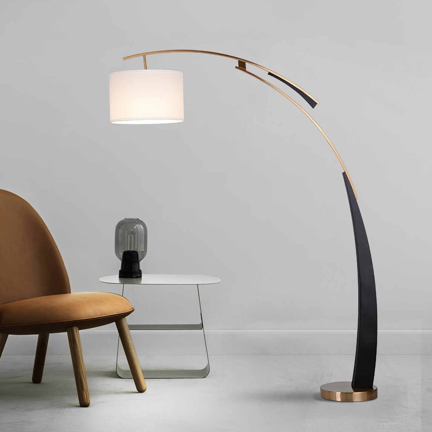 Matterhorn Arc Floor Lamp - LED Indoor Lighting Black Gold