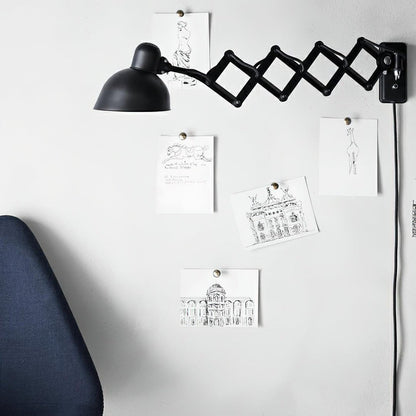 Maxon Adjustable Wall Lamp with Scissor Arm LED Light
