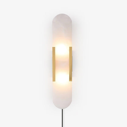 Melange Elongated Plug-in Sconce LED Wall Light Brass Accent