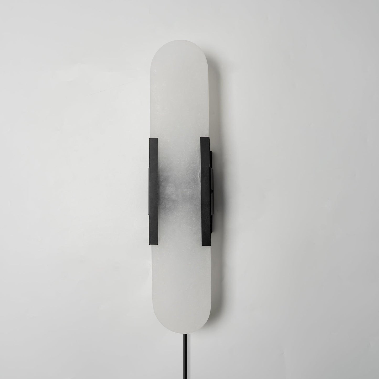 Melange Elongated Plug-in Sconce LED Wall Light Brass Accent