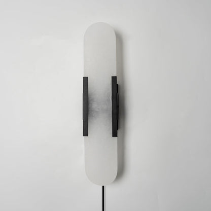 Melange Elongated Plug-in Sconce LED Wall Light Brass Accent