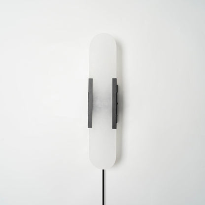 Melange Elongated Plug-in Sconce LED Wall Light Brass Accent