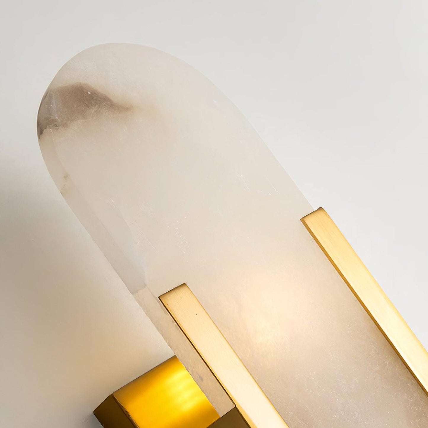 Melange Elongated Plug-in Sconce LED Wall Light Brass Accent
