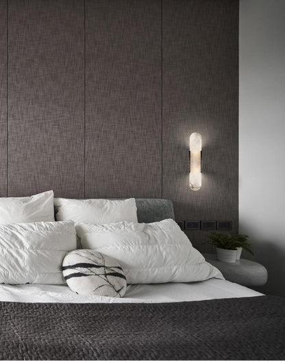 Melange Elongated Alabaster Wall Lamp - LED Indoor Lighting