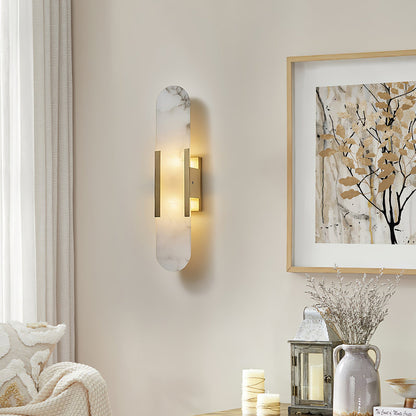 Melange Elongated Alabaster Wall Lamp - LED Indoor Lighting