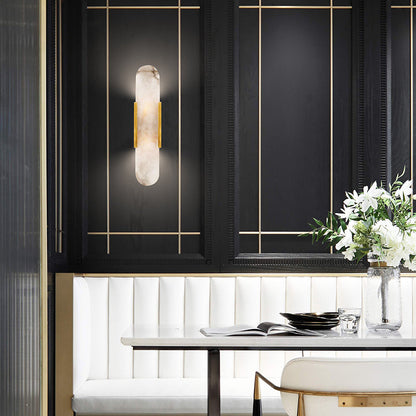 Melange Elongated Alabaster Wall Lamp - LED Indoor Lighting