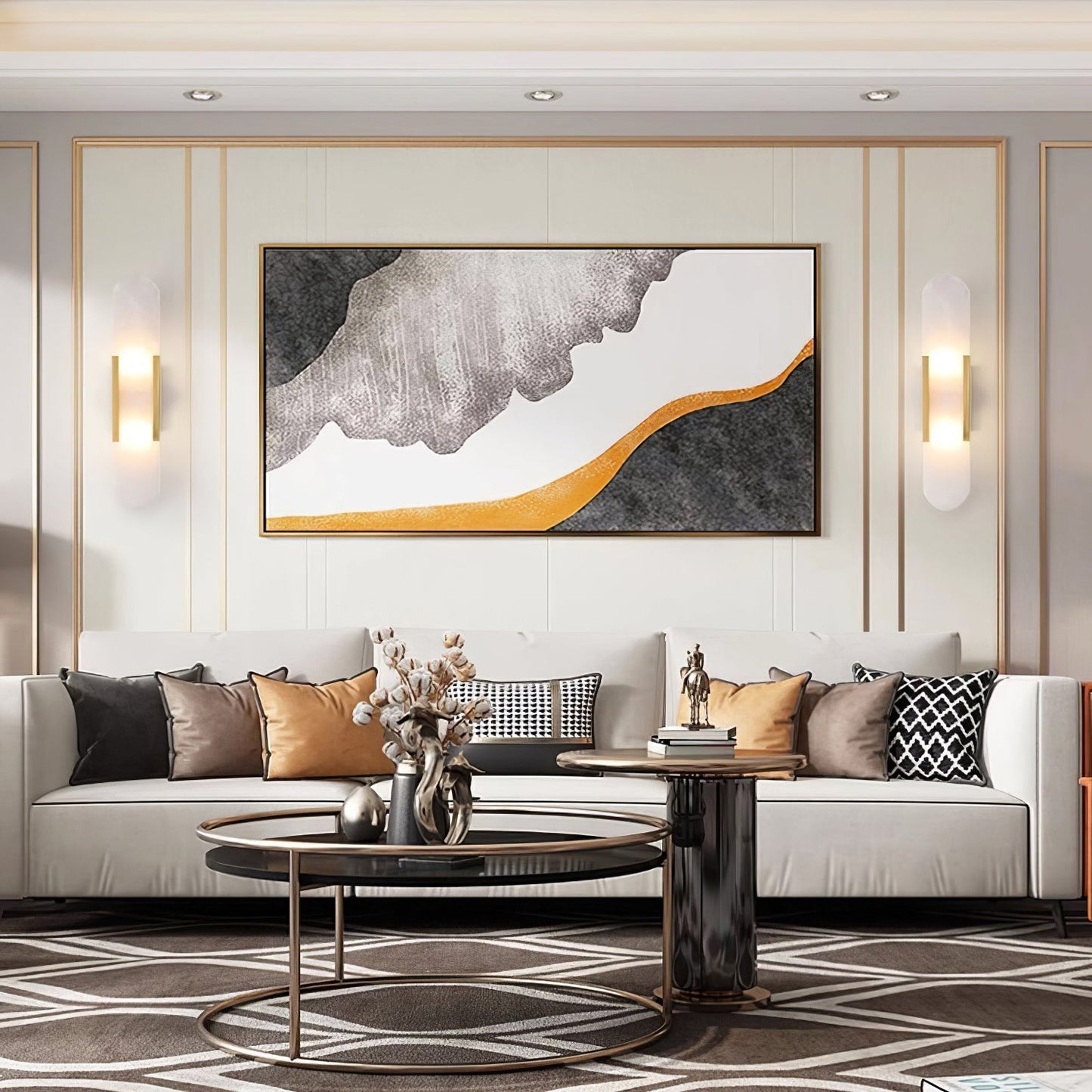 Melange Elongated Alabaster Wall Lamp - LED Indoor Lighting