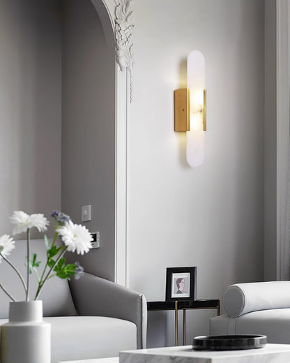 Melange Elongated Alabaster Wall Lamp - LED Indoor Lighting