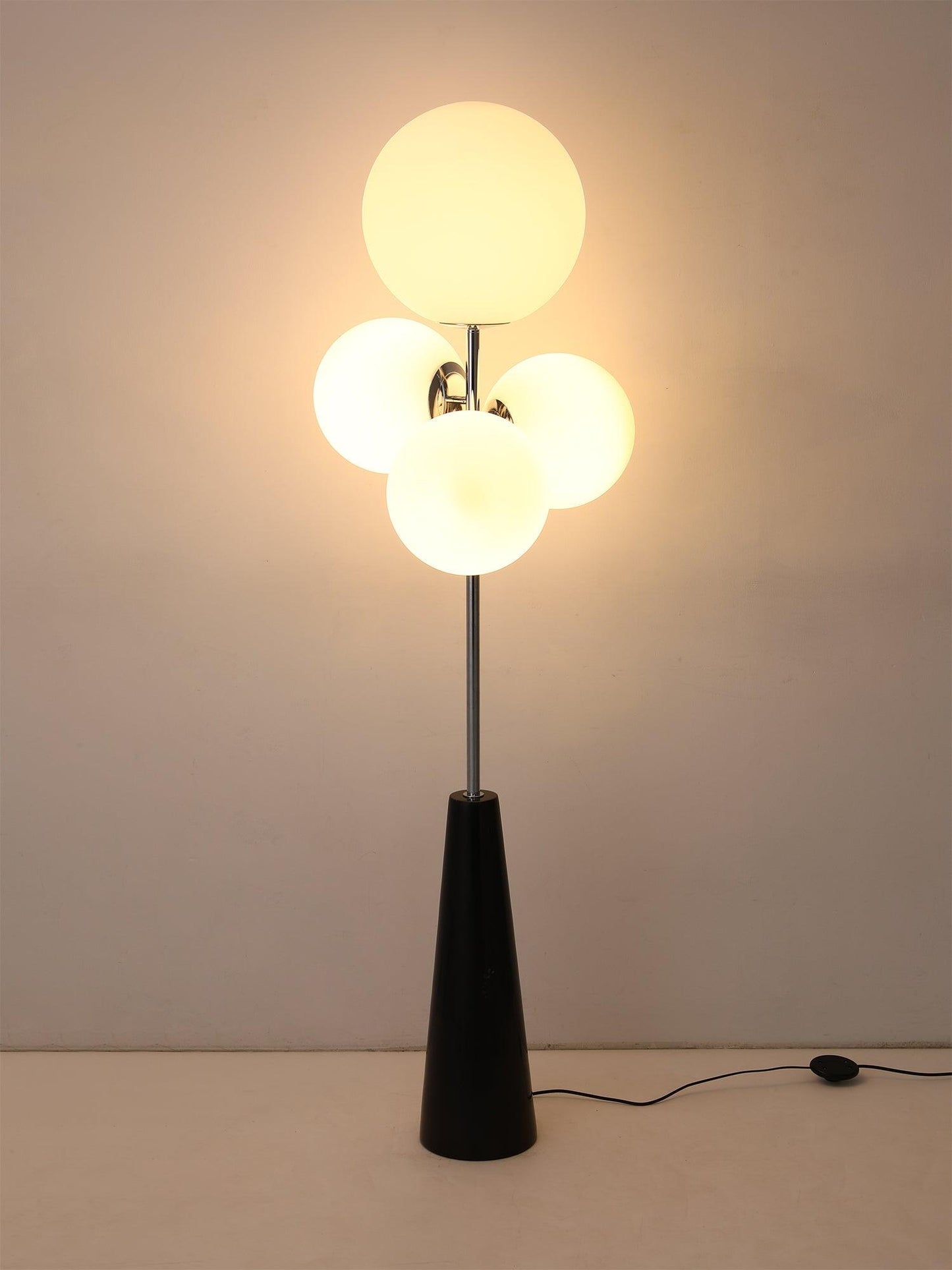 Lava Column Floor Lamp LED Indoor Lighting Chrome Black