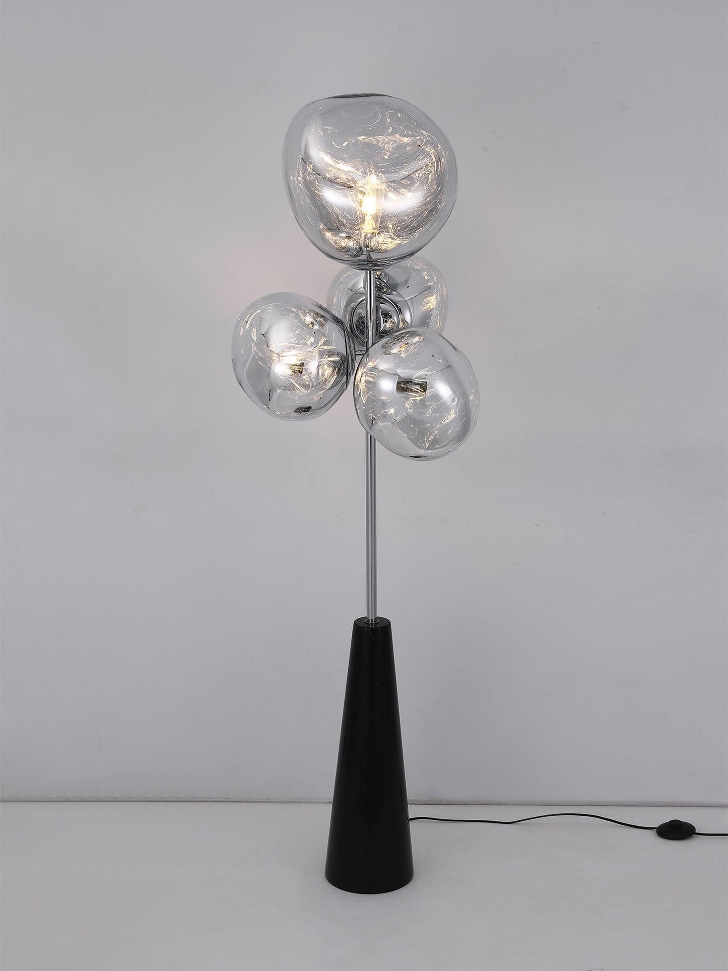 Lava Column Floor Lamp LED Indoor Lighting Chrome Black