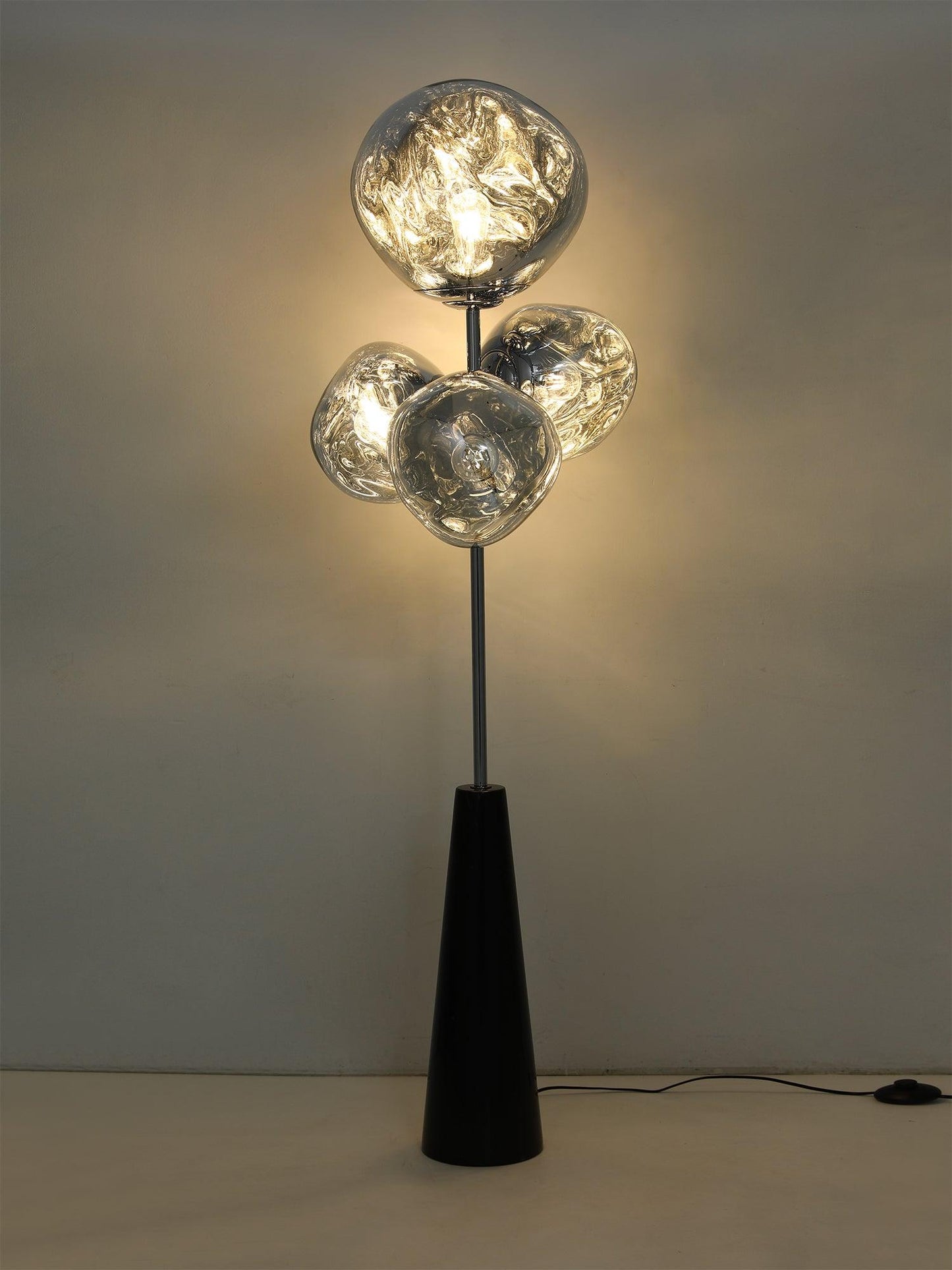 Lava Column Floor Lamp LED Indoor Lighting Chrome Black