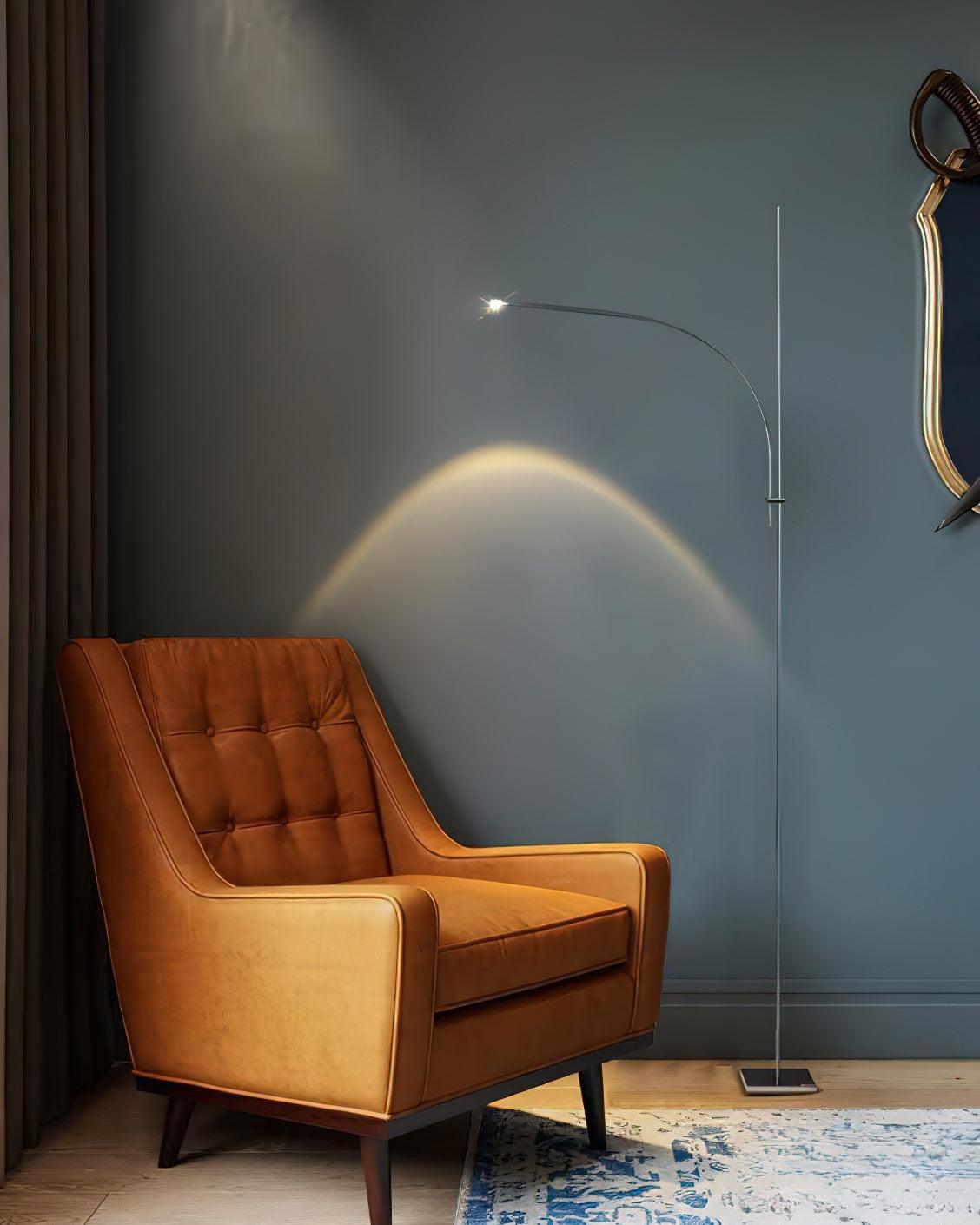 Metal Body Graceful Floor Lamp with Integrated LED Light