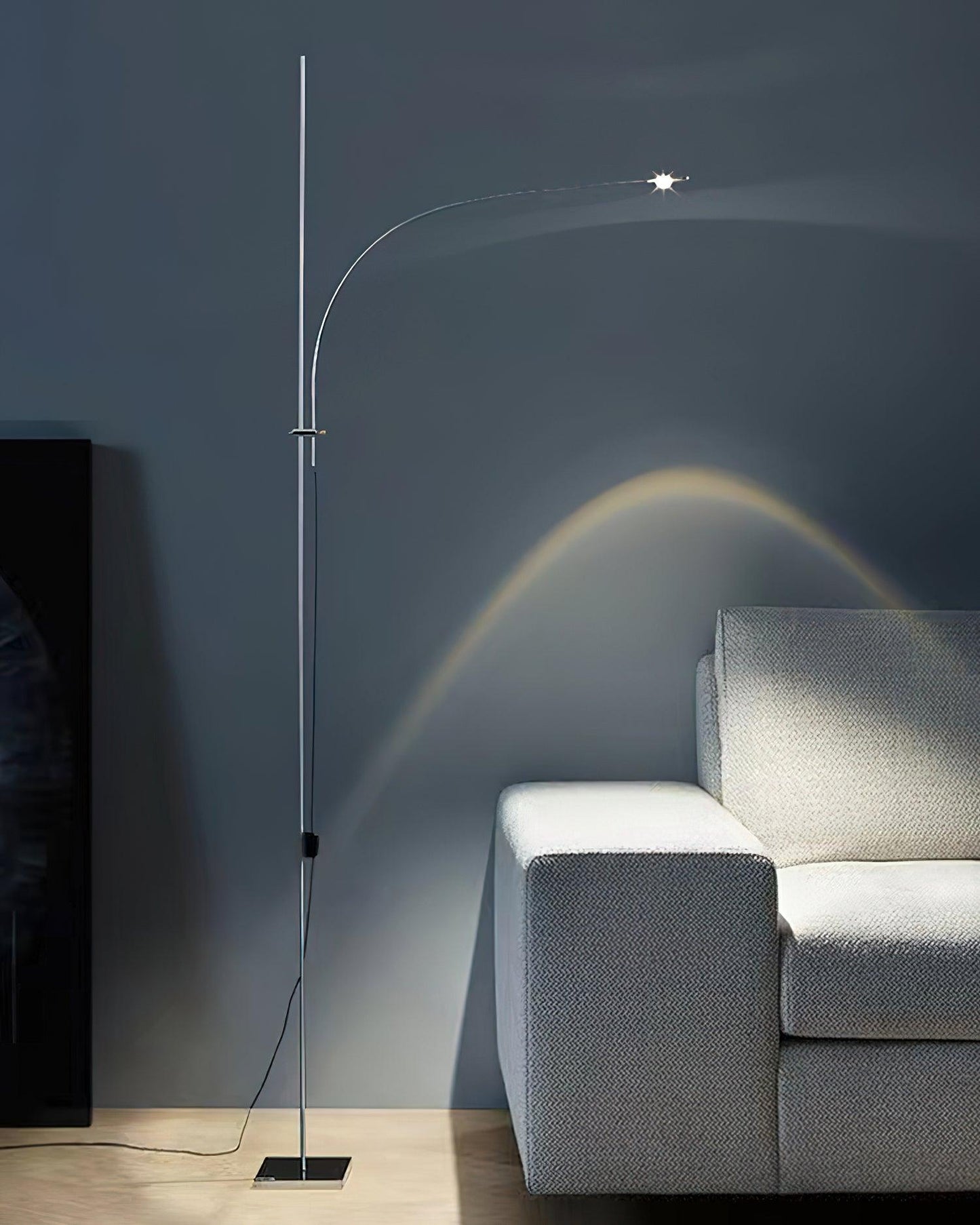 Metal Body Graceful Floor Lamp with Integrated LED Light