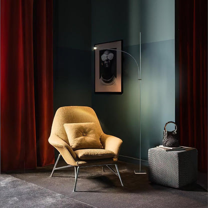 Metal Body Graceful Floor Lamp with Integrated LED Light