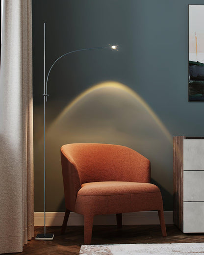 Metal Body Graceful Floor Lamp with Integrated LED Light