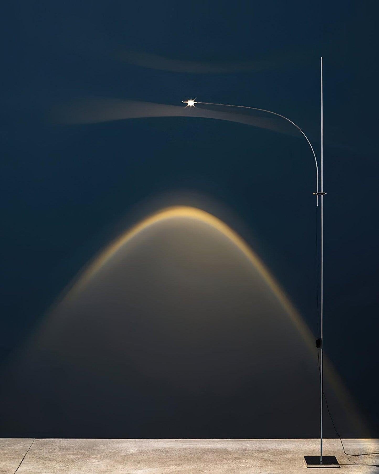 Metal Body Graceful Floor Lamp with Integrated LED Light
