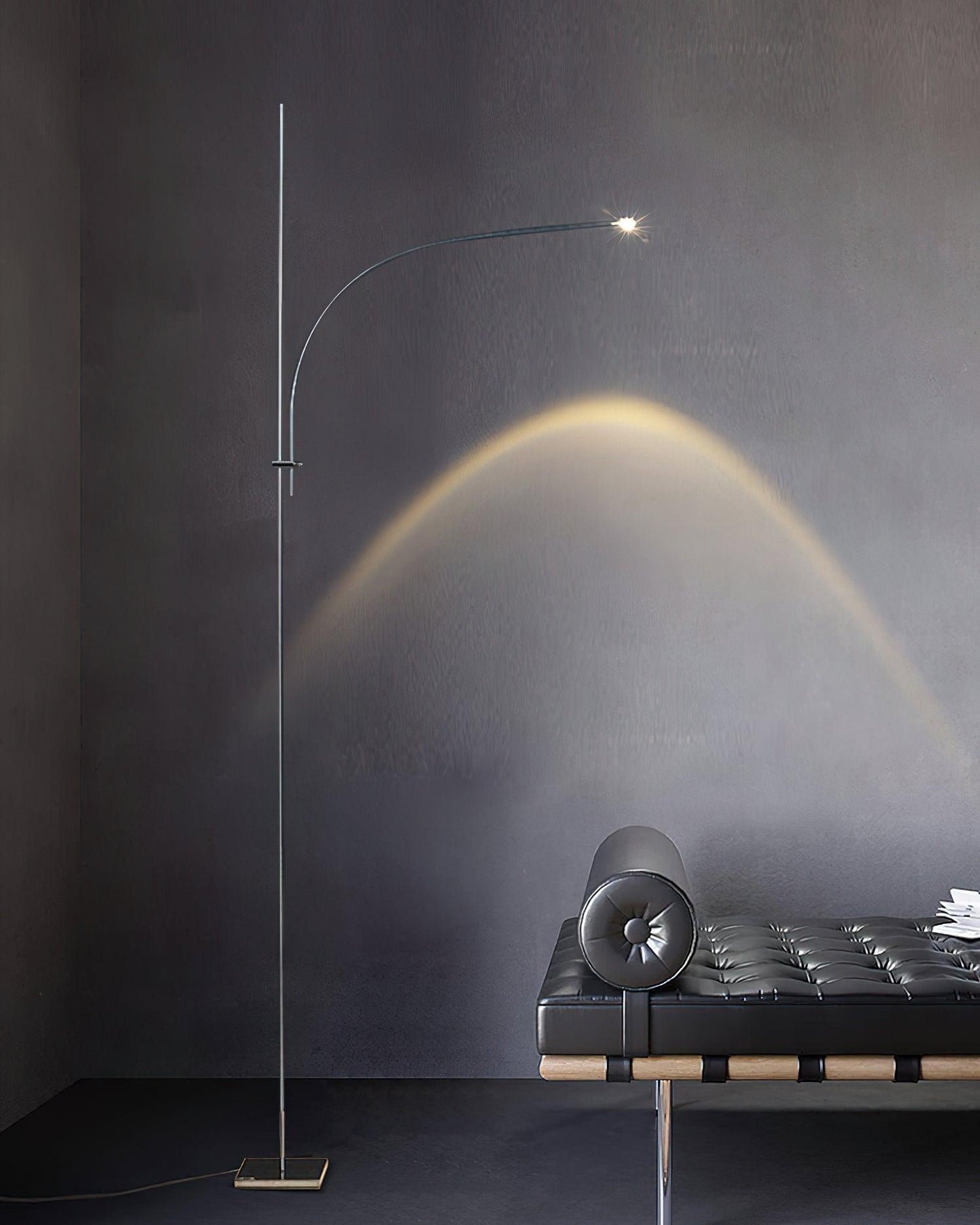 Metal Body Graceful Floor Lamp with Integrated LED Light