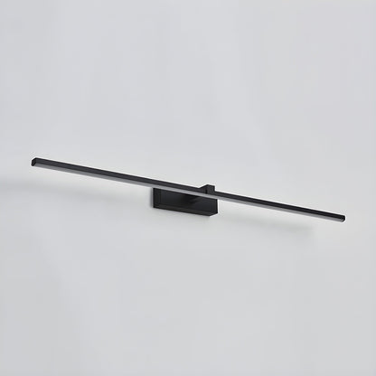 Metal Linear Mirror Wall Light with LED - Black Finish