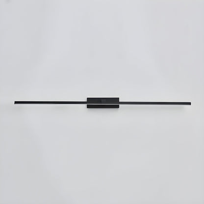 Metal Linear Mirror Wall Light with LED - Black Finish