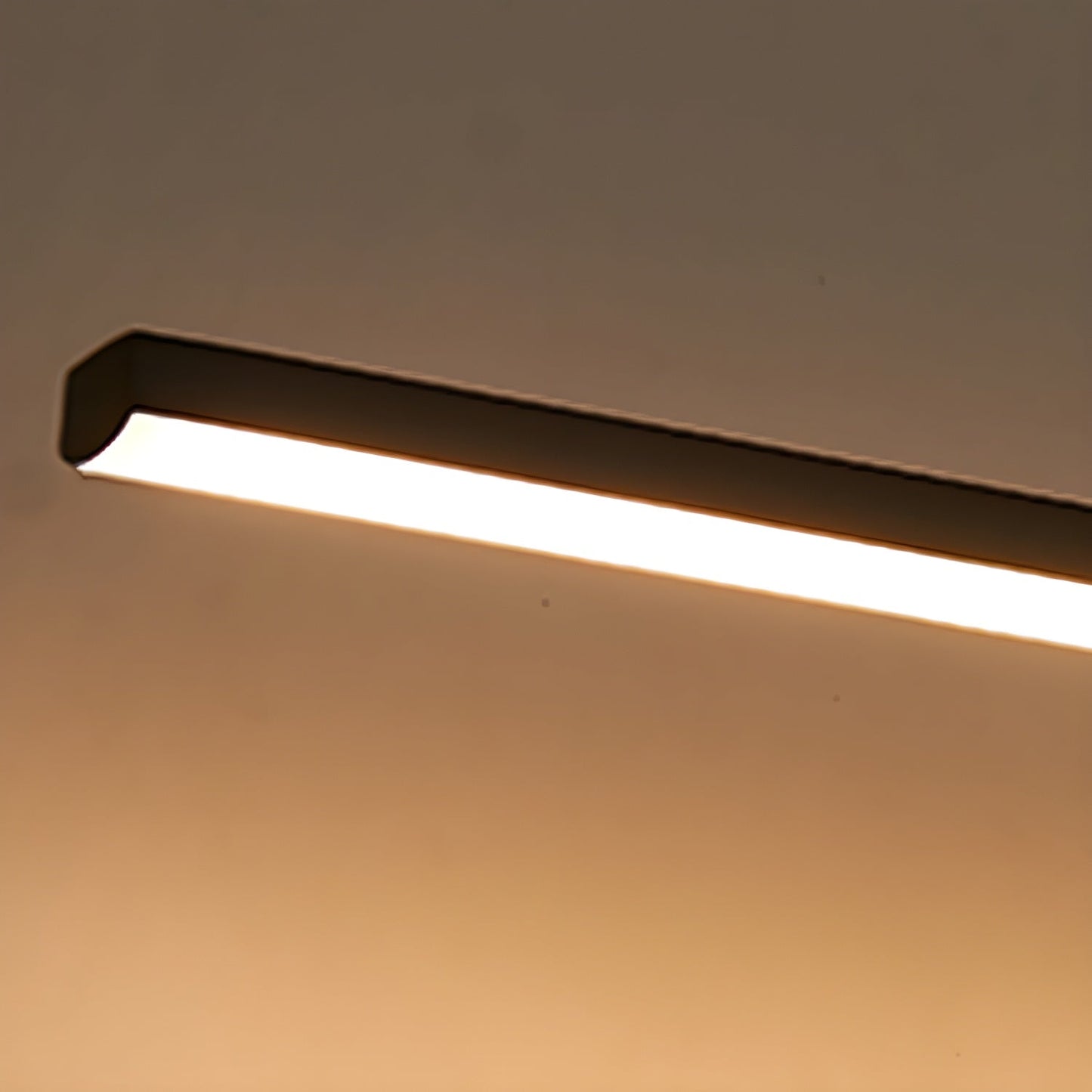 Metal Linear Mirror Wall Light with LED - Black Finish