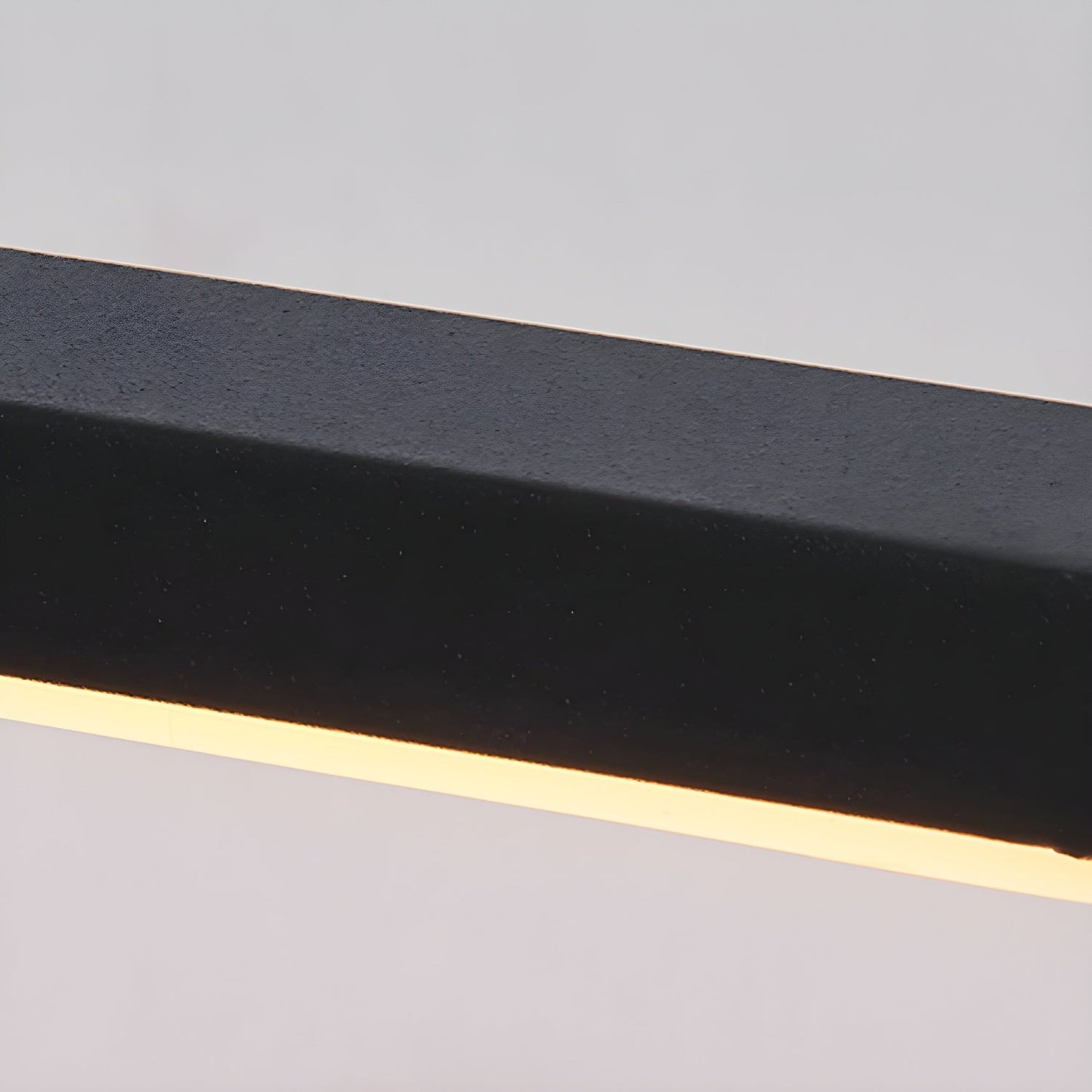 Metal Linear Mirror Wall Light with LED - Black Finish