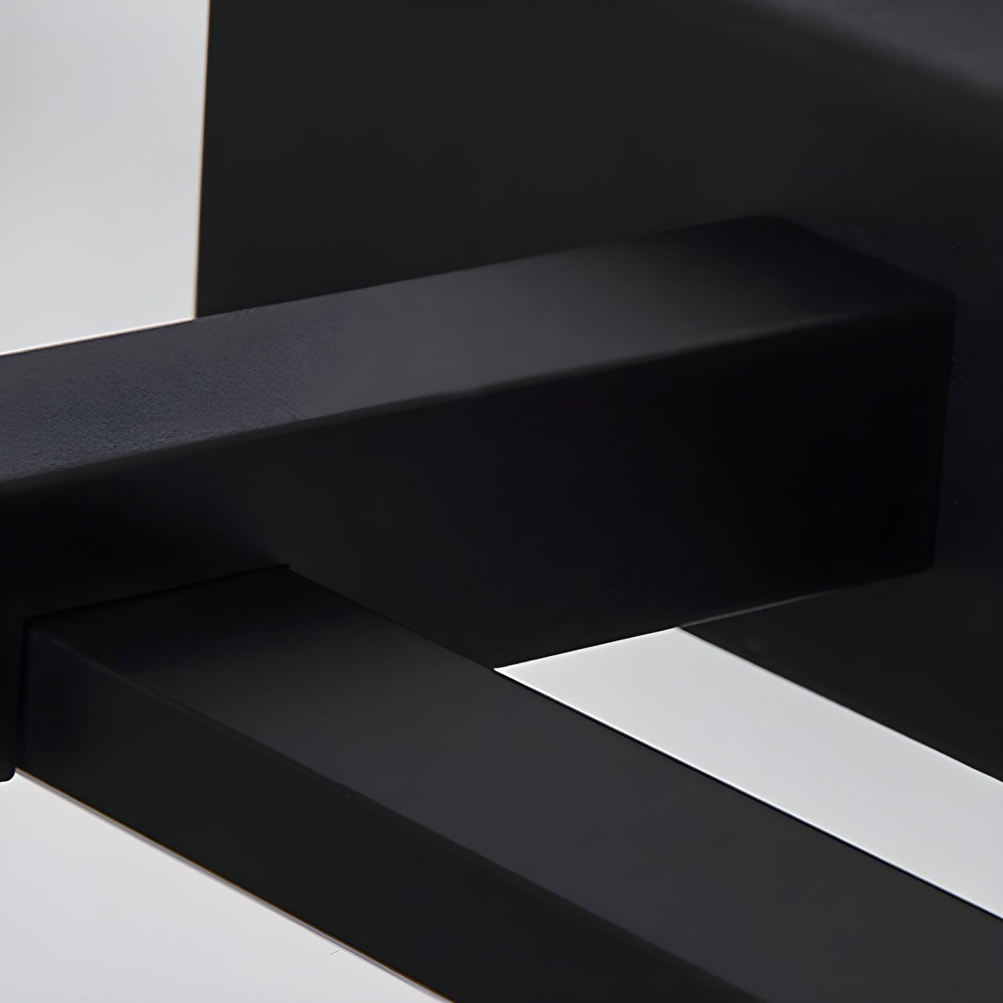 Metal Linear Mirror Wall Light with LED - Black Finish