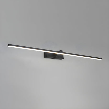 Metal Linear Mirror Wall Light with LED - Black Finish