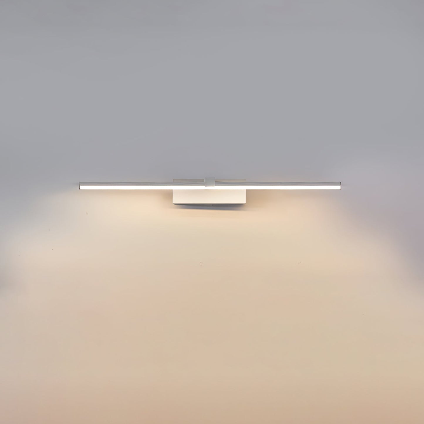 Metal Linear Mirror Wall Light with LED - Black Finish