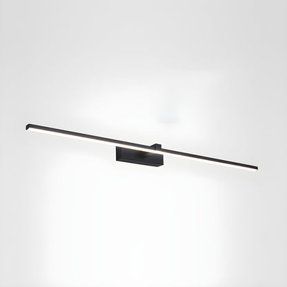 Metal Linear Mirror Wall Light with LED - Black Finish