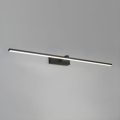 Metal Linear Mirror Wall Light with LED - Black Finish