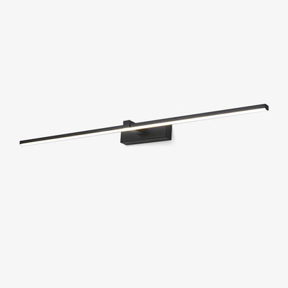Metal Linear Mirror Wall Light with LED - Black Finish