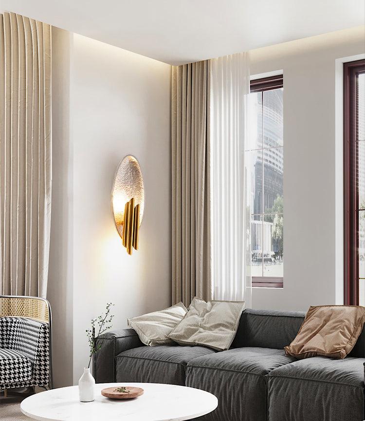 Metal Sconce Wall Light - Gold & Black Finish, LED, Indoor