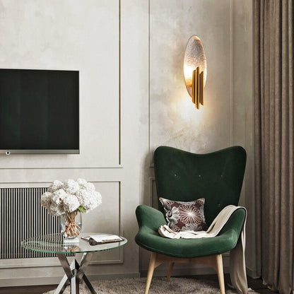 Metal Sconce Wall Light - Gold & Black Finish, LED, Indoor