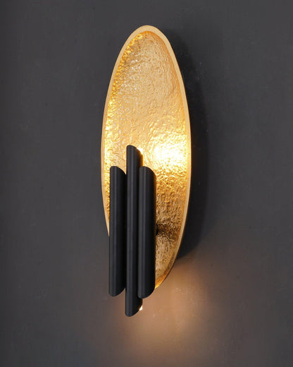Metal Sconce Wall Light - Gold & Black Finish, LED, Indoor