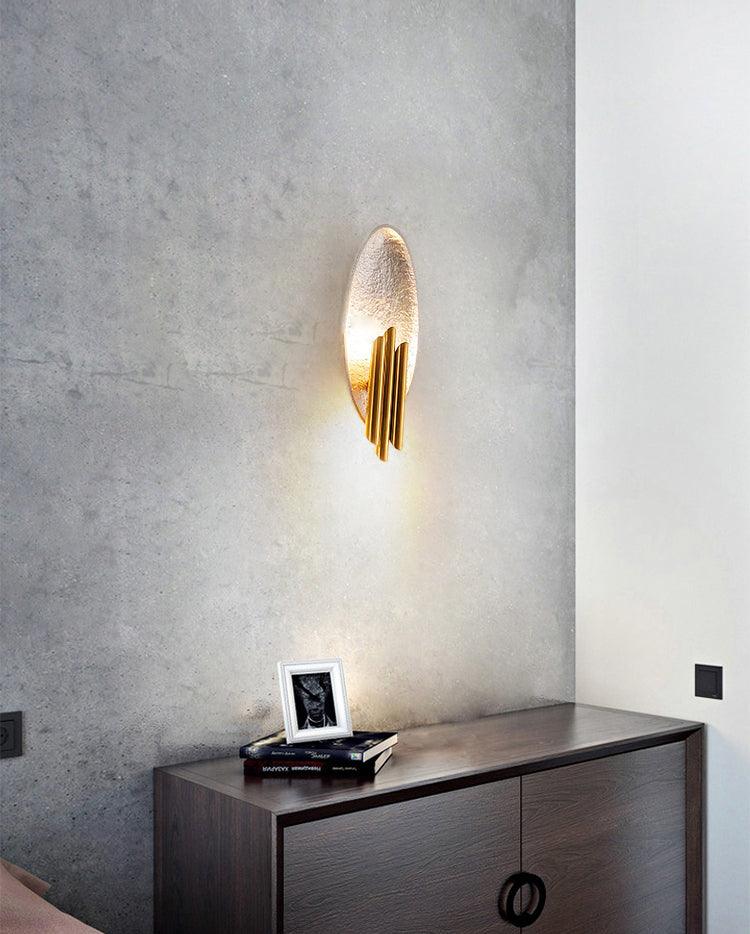 Metal Sconce Wall Light - Gold & Black Finish, LED, Indoor