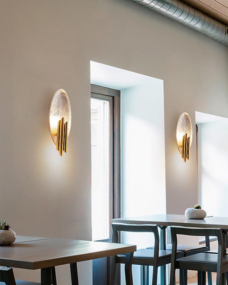 Metal Sconce Wall Light - Gold & Black Finish, LED, Indoor