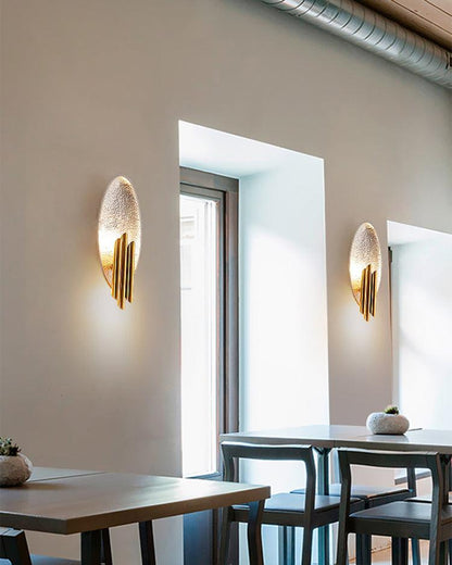 Metal Sconce Wall Light - Gold & Black Finish, LED, Indoor