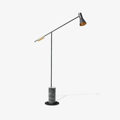 Metro Floor Lamp with Black Marble Base and LED Light