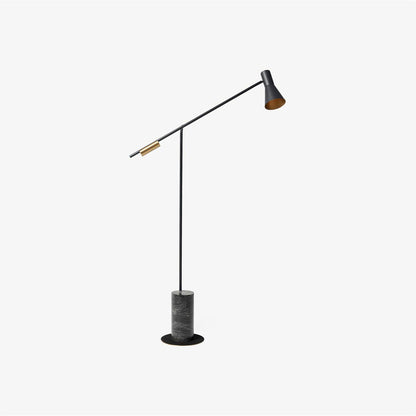 Metro Floor Lamp with Black Marble Base and LED Light