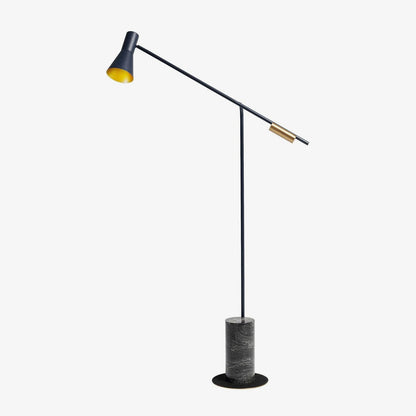 Metro Floor Lamp with Black Marble Base and LED Light