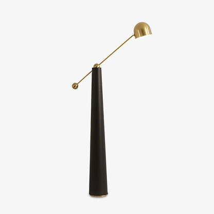 Metronome Floor Lamp - LED, Metal & Leather Design, Indoor